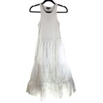 J.Crew Womens Vintage Rib High Neck Cutaway Tank Dress Poplin Skirt White XXS Photo 2