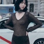 ZARA NWT  METALLIC THREAD KNIT DRESS Photo 2