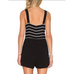 MINKPINK Moonshine Wrap Front Romper Black Striped Women's Size Small Photo 2
