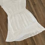 Cloth & Stone Short Sleeve White Linen Blend Dress Photo 2