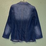 Stylish Vintage Denim Jacket with Embellishments rhinestone buttons Blue Size L Photo 5