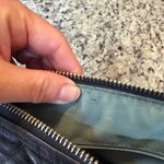 Coach  Poppy Quilted Crinkled Leather Black Shoulder Bag  Blue Inside Y2K #19856 Photo 8