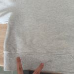 Aritzia TNA Cozy Fleece XL Perfect Sweatshirt Light Grey Heather Crop Photo 2