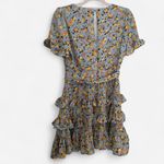 Lulus  Feeling Butterflies Light Blue Floral Tiered Ruffle Mini Dress Cottage Sm Photo 4