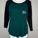 Harley Davidson Raglan Top Womens Size Small Biker Motorcycle Casual Grunge Moto Photo 0