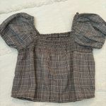Aeropostale  Plaid Crop Smocked Top Photo 2