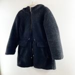 Kate Spade Reversible Hooded Sherpa Quilted Coat Jacket Black Tan Medium Photo 5