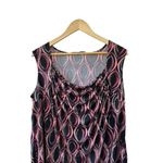 Jones Studio  Separates Pink & Black Sleeveless Cowl Neck Blouse Women's 2X Photo 2