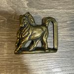 Trinity Buckle Co. Solid Brass Vintage Horse Stallion Belt Buckle Gold Photo 0