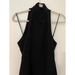 Cinq à Sept Belladonna Dress $465 Asymmetric Hem Open Back Cutout Black EUC 4 Photo 4