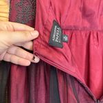 Adrianna Papell Boutique gothic Wine red Beaded Overlay Halter Dress women’s 10 Photo 6