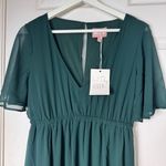 Show Me Your Mumu  Emily Empire Maxi‎ Dress in Emerald Chiffon Size Medium NWT Photo 5