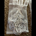 wedding bride lace gloves white Photo 2