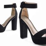 Dream Paris Dream Pairs Women’s Chunky High Heel Platform Pump Sandals in Black Size 7.5 Photo 4