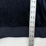 Vince Velour Crewneck Sweatshirt Black Gold Zip Detail Women's Size L Photo 2