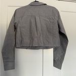 Good American New Oxford Crop Uniform Shirt - grey - XS - $119 Photo 8