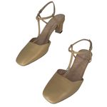 Gucci Nappa Leather T-Strap Marmont Double G Sand Slingback 37 Photo 4