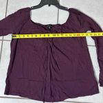 Kendall + Kylie Blouse Maroon Size M Long Bell Sleeves Top Photo 6