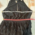 Diane Von Furstenberg  DVF Gia Black Ruffle Skirt Cocktail Dress Size 8 Formal Photo 10