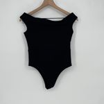 Asilio  Rebel Nights Bodysuit Black Off Shoulder Cap Sleeve Style AS201333 Size 8 Photo 4