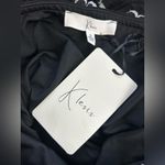 NWT Klesis Black/White Ruffle Mesh Strapless Maxi Dress Size Small Black Photo 7