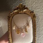 18k Gold Plated Pink Western Charm Necklace Photo 1