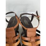 Tahari  Jane Brown Leather Espadrille Platform Sandal Size 9.5 Photo 9