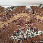 Avenue  Women's Patchwork Floral Blouse - Brown and Cream Photo 6