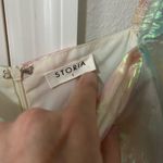 Storia Iridescent Puff Sleeve Babydoll Dress Photo 3