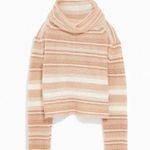 Urban Outfitters Mackenna Striped Turtleneck Cropped Sweater Small Photo 5