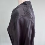 Frame  Strong Shoulder Mini Dress in black stretch silk. sz M cocktail festive Photo 4