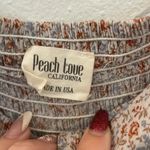 Peach Love California Peach Love Floral Jumpsuit Strapless Front Tie Size Large H Photo 4