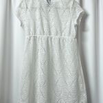 Catalina NWOT  Solid White Front Tie Swimsuit Coverup Bikini Cardigan Size Small Photo 6