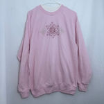 Vintage Women's M&C Sportswear Pink Snowflake Winter Christmas Sweatshirt Size M Size M Photo 0