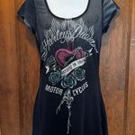 Harley Davidson Harley Davidson Artistry in Iron Sacred Heart Rhinestone Y2K T Flawed Small Photo 0