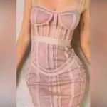 Missguided Misguided Women’s Mesh Bandage Corset Detail Mini Dress stretchy material. Photo 10