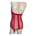 Victoria's Secret V.S Small Lingerie nwt red lace halter-neck camisole bustier garter straps sexy Photo 6
