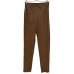 ZARA High Waist Faux Leather Leggings Brown Size Medium Photo 2