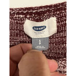 Old Navy Sweater Women's Size S Burgundy White Tweed Round Neck Long Sleeve Photo 5