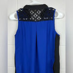 Takara ‎ Sleeveless Electric Blue/Black Shirt Size Small Photo 6