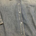 ZARA Blue Denim Oversized Long Sleeve Button Front Shirt Dress Tunic Top XS Photo 1