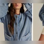 Free People NWOT  We The Free Cute In This Cardi - dusty blue - Small *IR* Photo 2