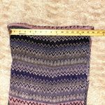 Apt. 9  pleated rayon multi colored scarf/wrap. Black, gray , plum, with fringe. Photo 12