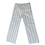 joe's jeans Joe’s Jeans The Blake High Rise Wide Leg Crop Jeans Blue White Striped Size 26 Photo 2