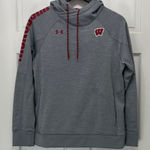 Under Armour  Gray Wisconsin Badgers Pullover Hooded Sweatshirt - Size Small Photo 0