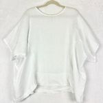 Lands Downunder Linen Top Size XL White Coastal Lagenlook Boxy Vacation Beach Photo 0