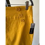 Soho NWT  APPAREL LTD Pencil Skirt Mustard Yellow Button Accent Photo 1
