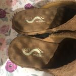 Softwalk Brown Leather Clogs with Fringe Size 5 Photo 7