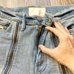 Mother Superior High Waisted Rascal Zip Step Fray Jeans in Misbeliever Size 26 Blue Photo 6