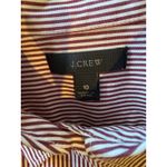 J.Crew  Shirt Women 10‎ Red White Striped Collared Button Down Preppy Career Photo 6